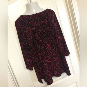 Chico’s plus size 16/18 red top blouse stretch size 3